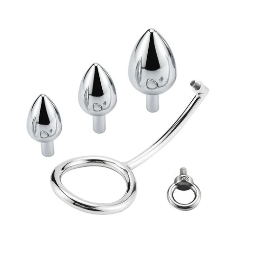 Ring Stainless Anal with 4663 Hook Cock DiscreetChoice Steel Set 0817